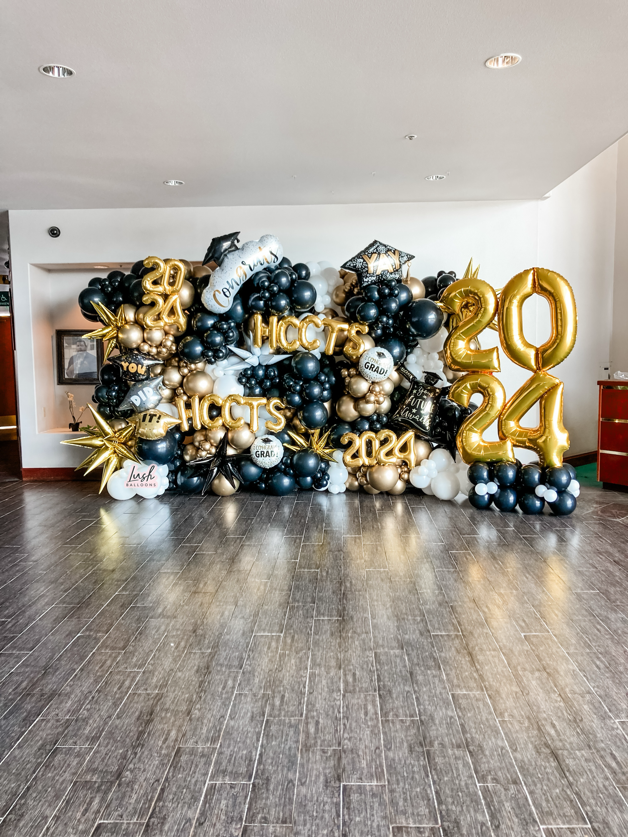 balloon wall graduation decor granite bay
