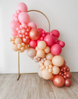Drop & Party Balloon Arch w/ Gold Stand - Lush Balloons
