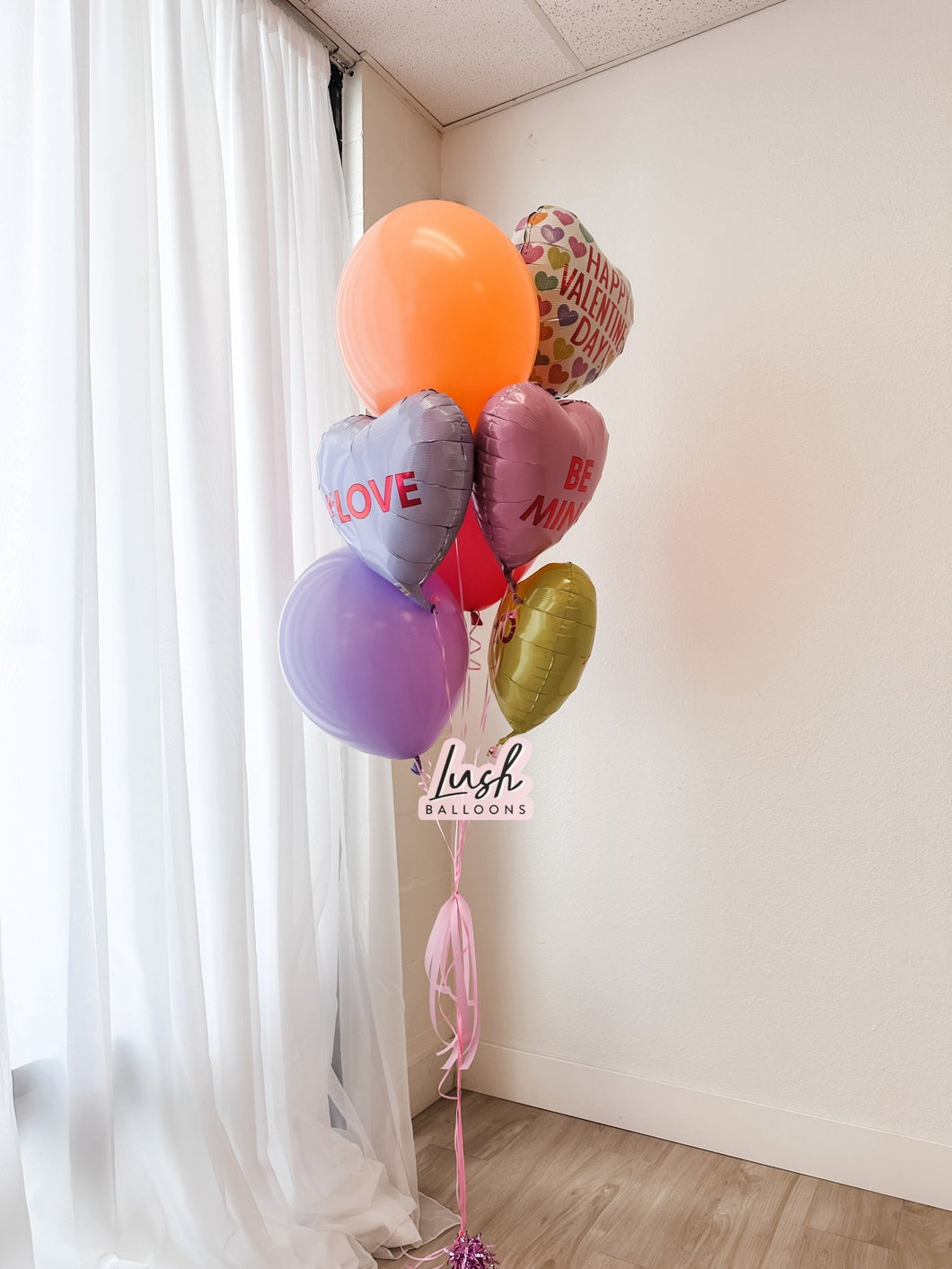 Conversation Hearts Helium Bouquet ❤️ | Valentine's 2024 - Lush Balloons