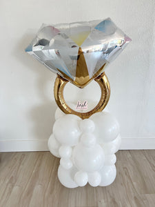 Diamond Ring Balloon Bouquet - Lush Balloons