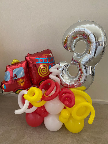 Fire Truck Balloon Bouquet 🚒 - Lush Balloons