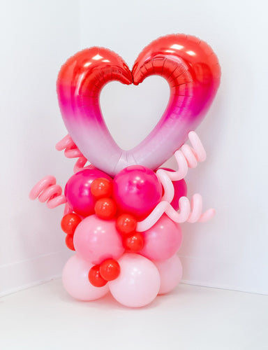 Ombre Heart Bouquet - Lush Balloons