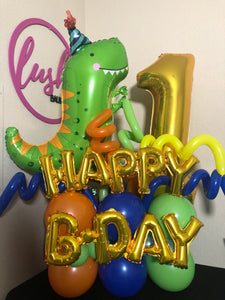 Party Hat Dino Bouquet 🦖 - Lush Balloons