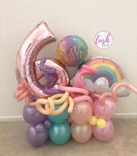 Pastel Rainbow+Clouds Bouquet 🌈☁️ - Lush Balloons