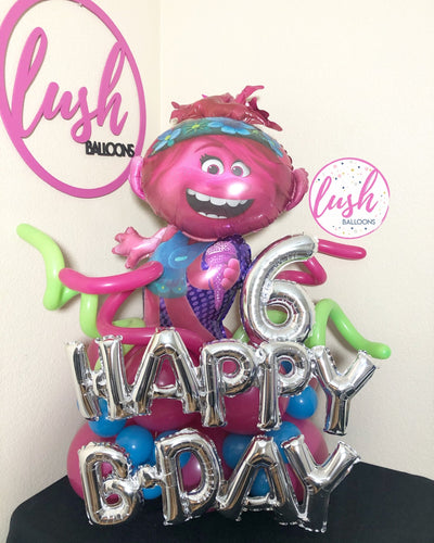 Trolls Poppy Balloon Bouquet 🎶 - Lush Balloons