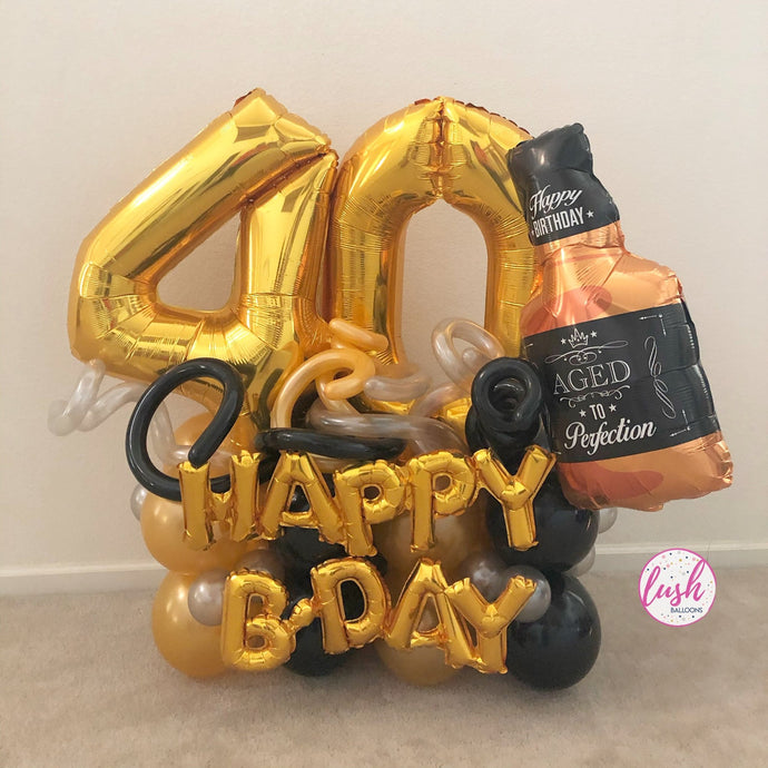 Whiskey Alcohol Balloon Bouquet | Aged to Perfection 🥃 - Lush Balloons